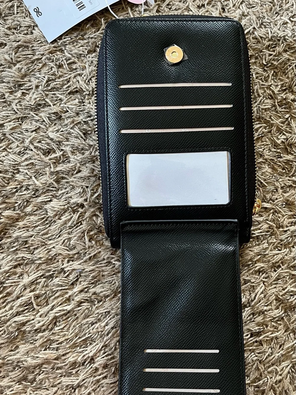 HOUSE OF LITTLEBUNNY Black Crossbody Wallet with Gold Hardware - NWT